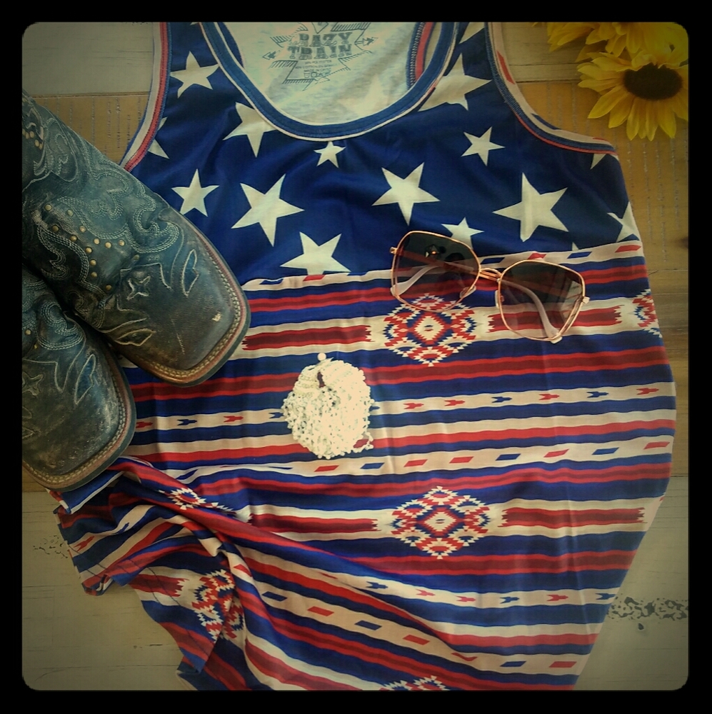 Stars and serape tank